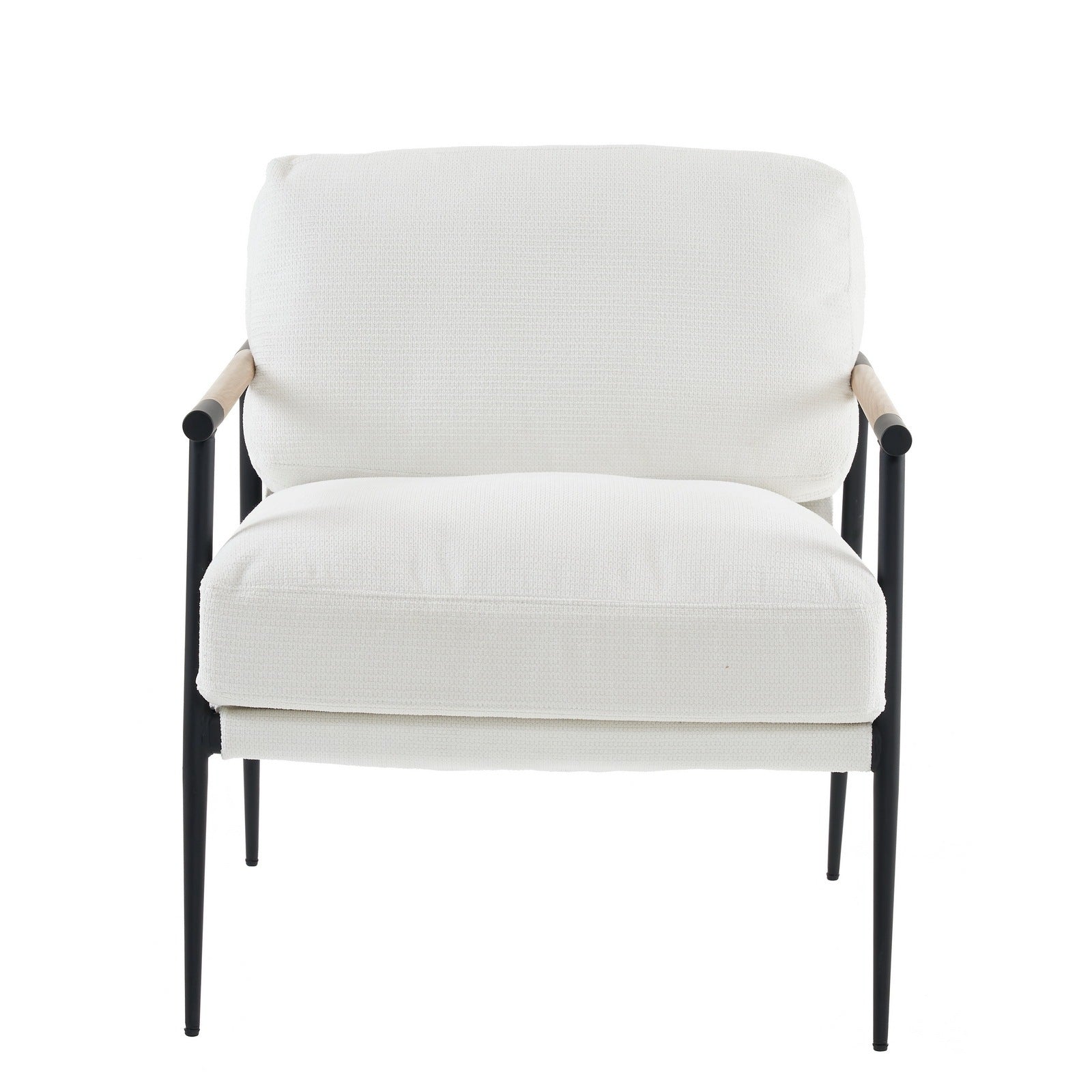 Leisure chair lounge chair velvet White color white-fabric