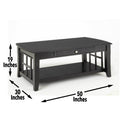 Cassidy Cocktail Table Ebony Solid Wood Mdf