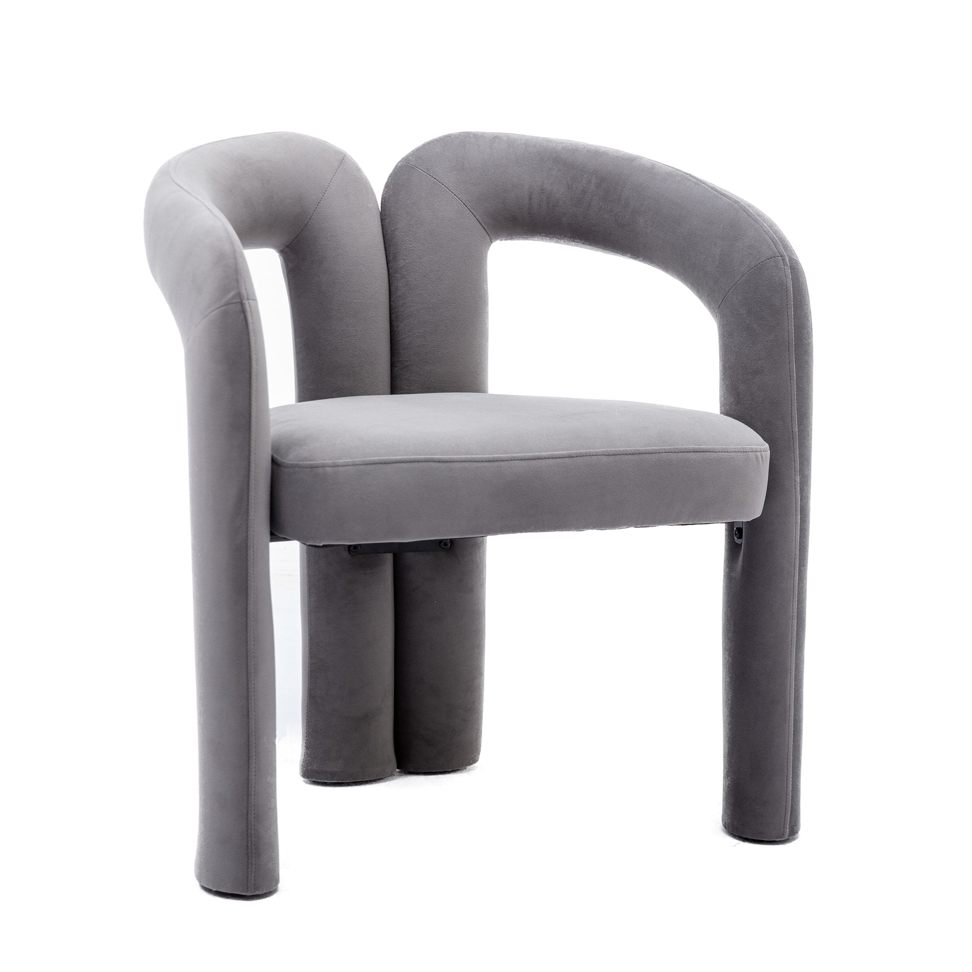 COOLMORE Contemporary Designed Fabric Upholstered gray-velvet