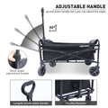 Collapsible Folding Utility Wagon Cart Heavy Duty black-garden & outdoor-oxford fabric