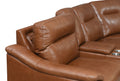 Leather Sectional Collection Whiskey Coach Top Grain Leather Style And Spacious Seating Brown Light Duty Foam Leather 6 Seat