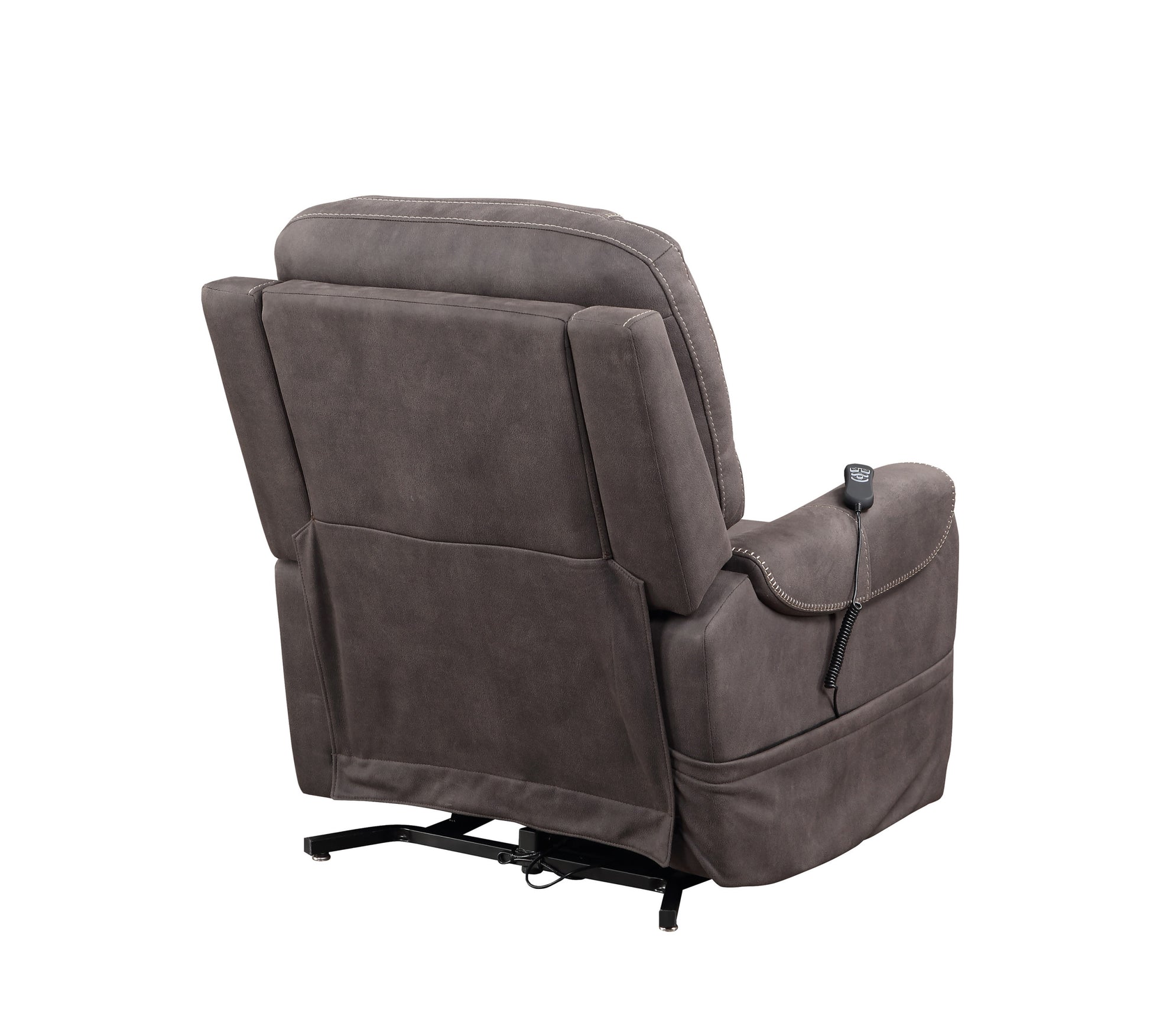 Brisbane Power Lift Chair W 3 Heat Zones Grey Foam Fabric