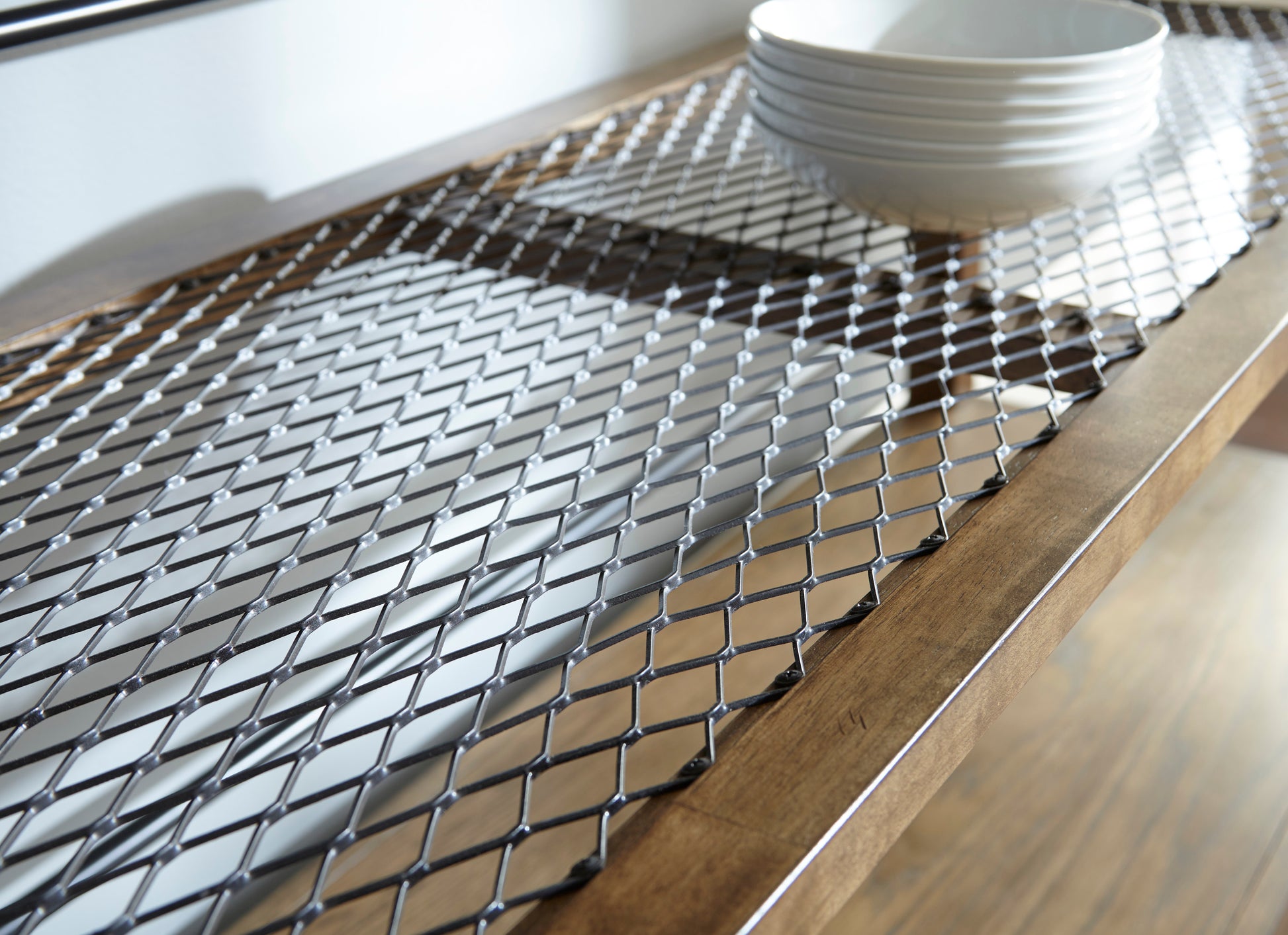 Hailee Sofa Table Oak Solid Wood Mdf