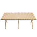 Camping Table Portable Table Folding Table with Carry natural wood-steel