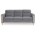 Comfortable Solid Wood Three Seater Sofa Soft Cushions, Durable And Long Lasting,79.5