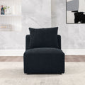 Single Chair For Modular Sofa Black Foam