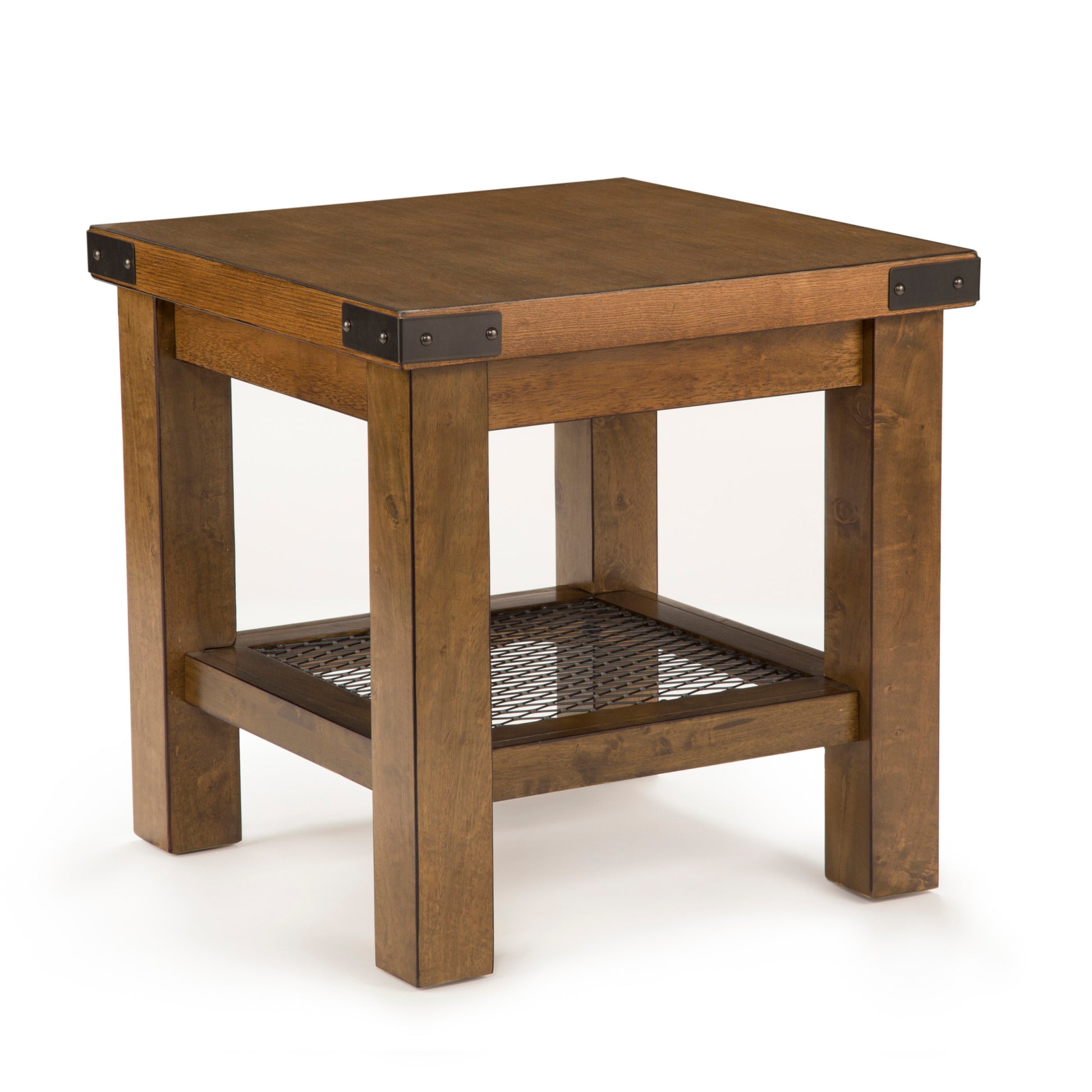 Hailee End Table Oak Solid Wood Mdf