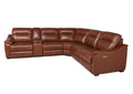 Leather Sectional Collection Whiskey Coach Top Grain Leather Style And Spacious Seating Brown Light Duty Foam Leather 6 Seat