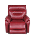 Top Grain Leather Motion Recliner Contemporary Style, Control Panel Usb Charging, Home Button Wine Wine Red Foam Leather