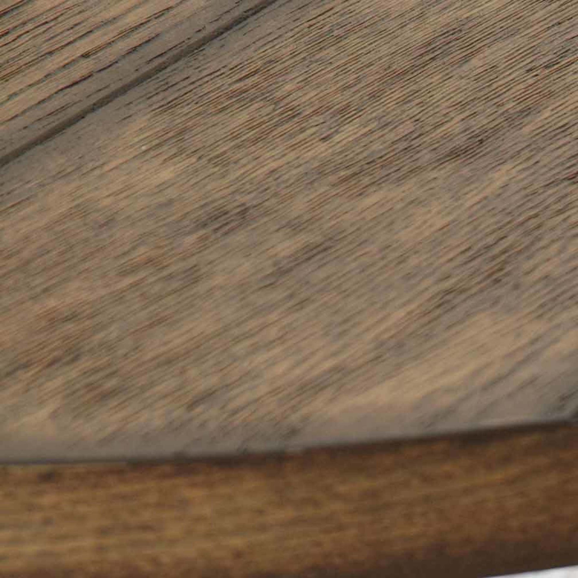 Modern Curves Sofa Table Barn Board Look Wood Top, Oak Finish Charming Addition To Your Living Room Oak Metal