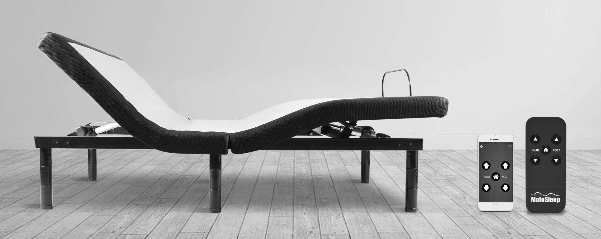 Queen Softform Adjustable Bed Base Customizable Comfort And Relaxation Independent Head And Foot Incline Wireless Remote Or App Control Queen White Metal & Wood