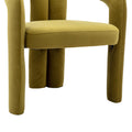 Coolmore Contemporary Designed Velvet Fabric Upholstered Accent Dining Chair Barrel Side Chairs Kitchen Armchair For Living Room Set Of 2 Olive Velvet Olive Foam Velvet