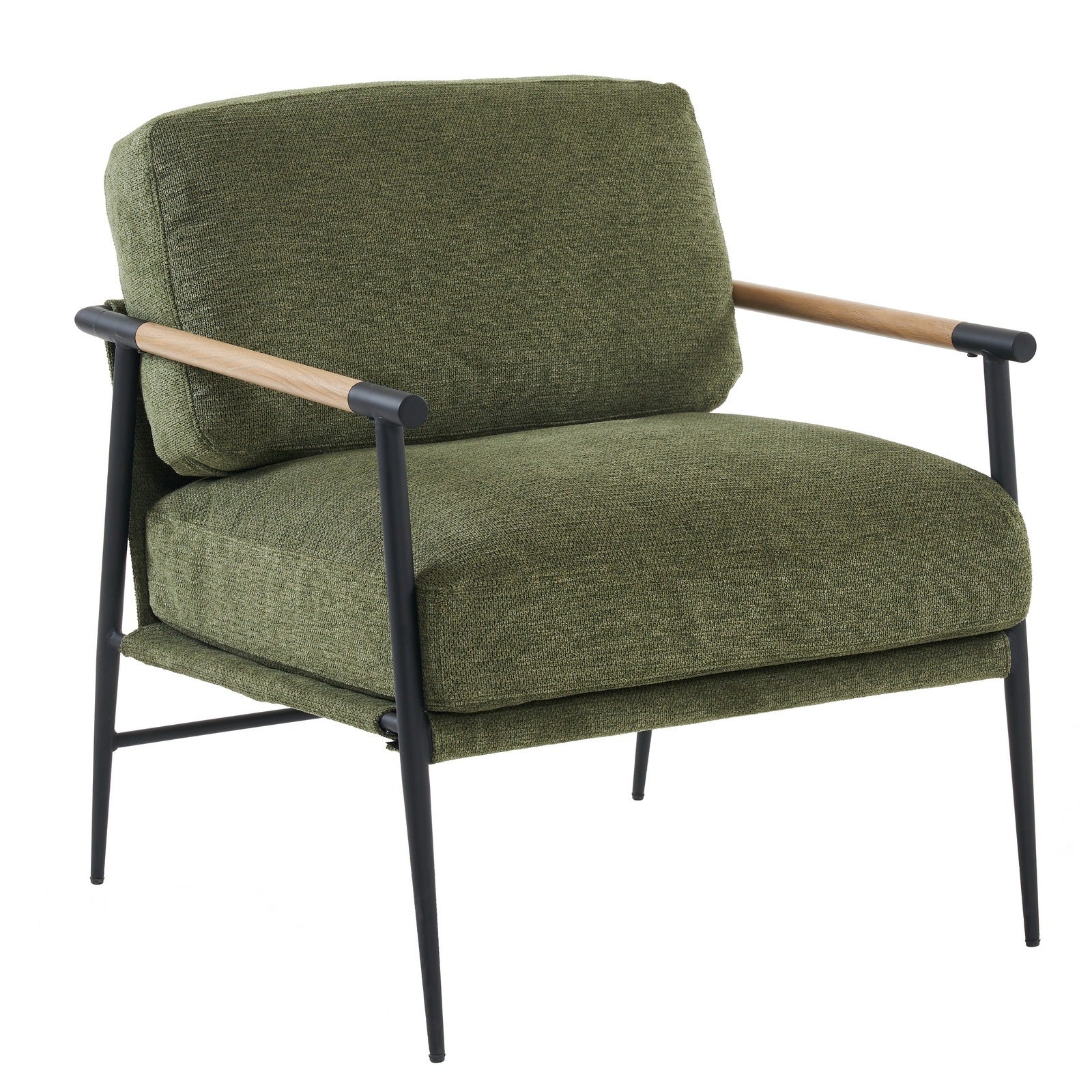 Leisure chair lounge chair Green color green-fabric