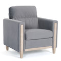 1 Seater Sofa For Living Room Gray Fabric Fabric