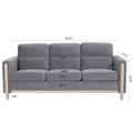 Comfortable Solid Wood Three Seater Sofa Soft Cushions, Durable And Long Lasting,79.5