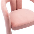 Coolmore Contemporary Designed Velvet Fabric Upholstered Accent Dining Chair Barrel Side Chairs Kitchen Armchair For Living Room Set Of 2 Pink Velvet Pink Foam Velvet