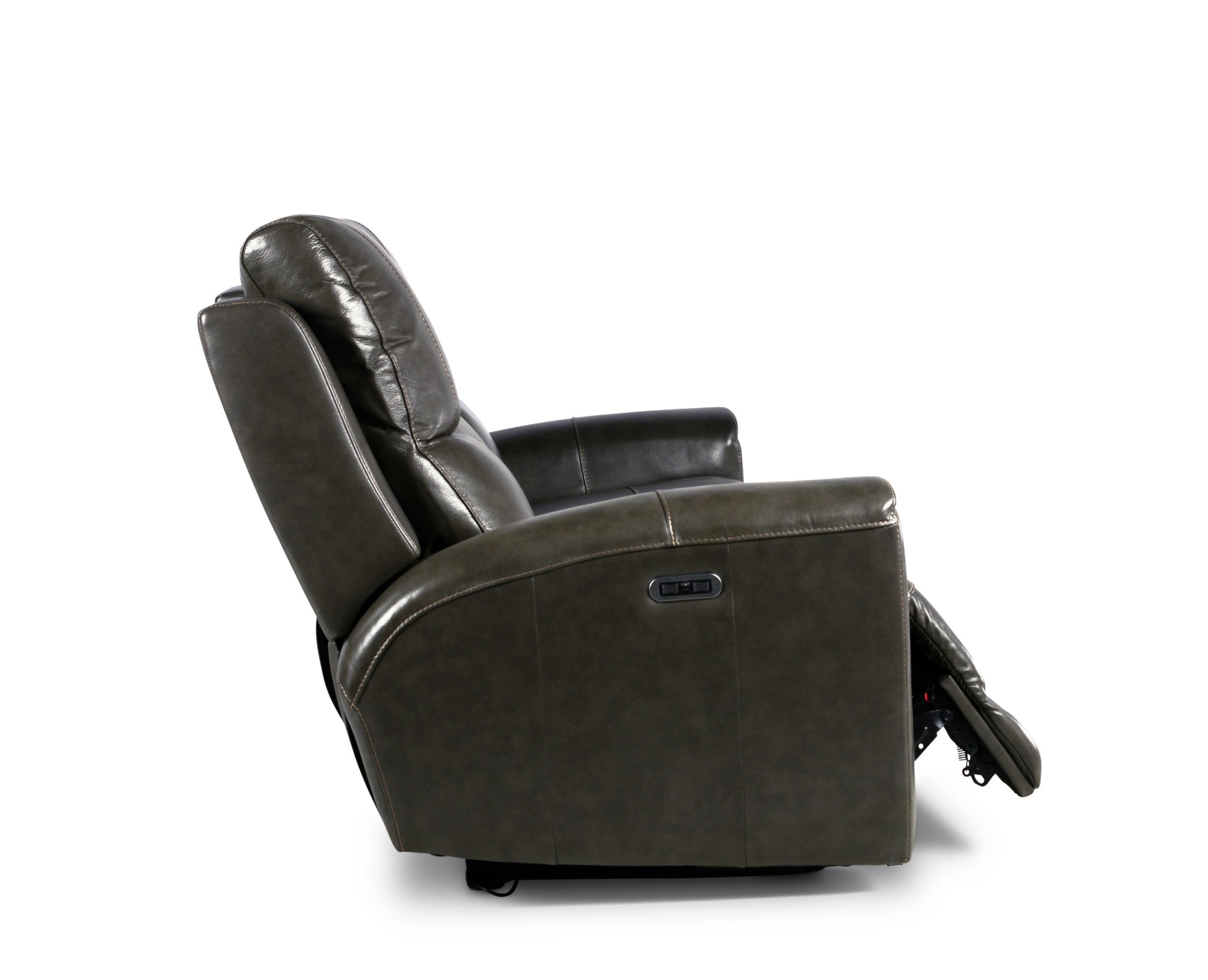 Leather Collection: Contemporary Style, Power Recliners, Usb Charging, Grey Sofa & Loveseat With Dual Reclining Seats And Hidden Storage Grey Foam Leather 3 Seat