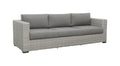 Deep Cushioned Outdoor Sofa W Half Round Wicker Hdpe Resin Wicker, Solution Dyed Acrylic Covers Light Gray Wicker