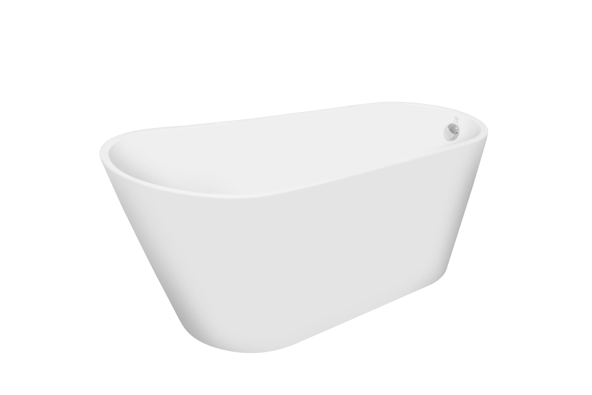 60" Acrylic Freestanding Bathtub With Bottom Anti Slip Feature Contemporary Soaking Tub With Brushed Nickel Overflow And Drain, High Gloss White Finish, Cupc Certified 59*30.75, 23A14 60 Gloss White Bathroom Freestanding Tubs 59 61 In American