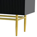 Modern Elegant 4 door Sideboard Gold Metal black-particle board