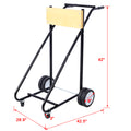 Outboard Boat Motor Stand, Engine Carrier Cart Dolly For Storage, 315Lbs Weight Capacity, W Wheels Wood Black Metal