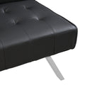 Sofa Bed Black Pvc Black Leather