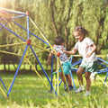 Kids Climbing Dome Jungle Gym 10 Ft Geometric Playground Dome Climber Play Center With Rust & Uv Resistant Steel, Supporting 1000 Lbs Blue Metal