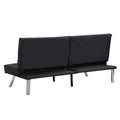 Sofa Bed Black Pvc Black Leather