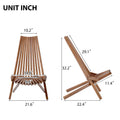 Folding Wood Chair Natural Solid Wood