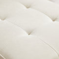 Convertible Sectional Sofa Sleeper, Right Facing L Shaped Sofa Counch For Living Room Chaise Ivory Foam Fabric