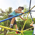 Kids Climbing Dome Jungle Gym 10 Ft Geometric Playground Dome Climber Play Center With Rust & Uv Resistant Steel, Supporting 1000 Lbs Blue Metal