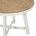 Farmhouse Round Extendable Dining Table With 16