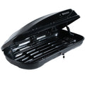 Hard Shell Roof Cargo Carrier With Security Keys, Roof Box, Cargo Box, 56 L X 30 W X 13.7 H Inches, 13 Cubic Feet Tool Free Install , Black Black Abs Pc