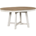 Farmhouse Round Extendable Dining Table With 16