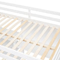 Full Size Wooden Loft Bed With Shelves, Desk And Writing Board White Full White Solid Wood Mdf