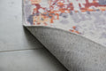 Zara Abstract Design Machine Washable Grey Brown And Rust Area Rug Multicolor Polyester