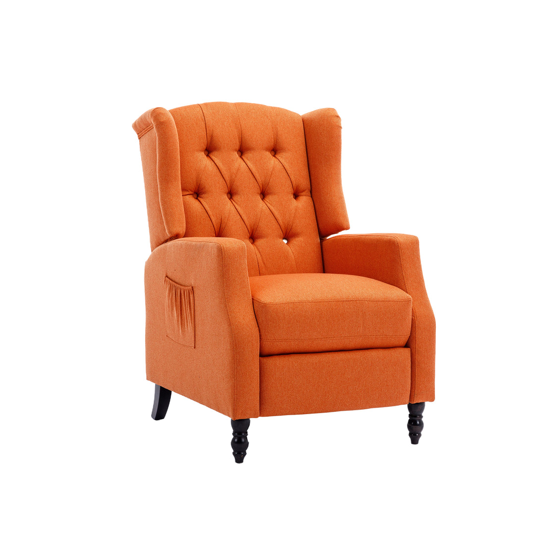 Coolmore Modern Comfortable Upholstered Leisurechair Recliner Chair For Living Room Orange Primary Living Space Rubberwood Foam Linen