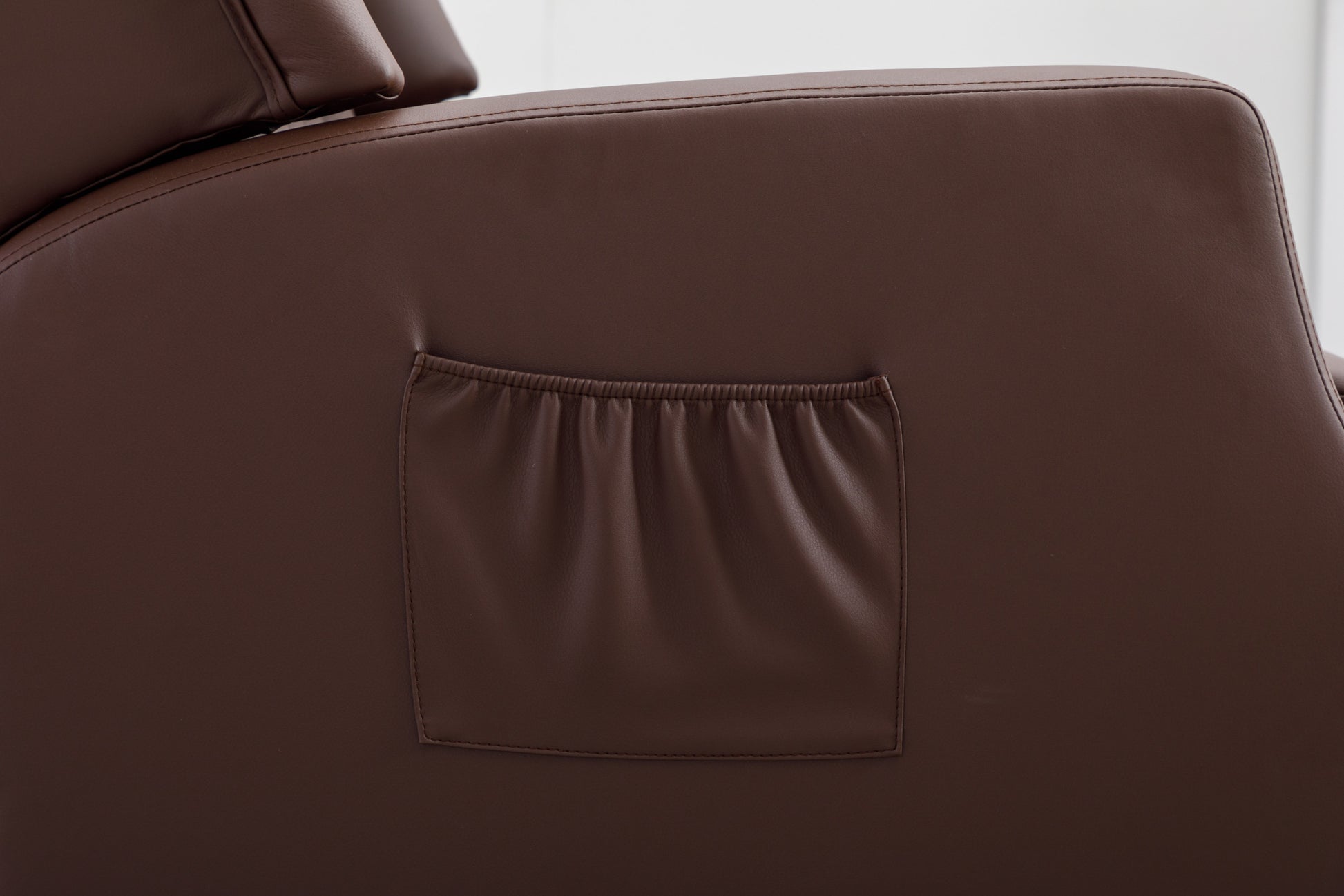 Coolmore Modern Comfortable Upholstered Leisurechair Recliner Chair For Living Room Brown Primary Living Space Rubberwood Foam Pu Leather