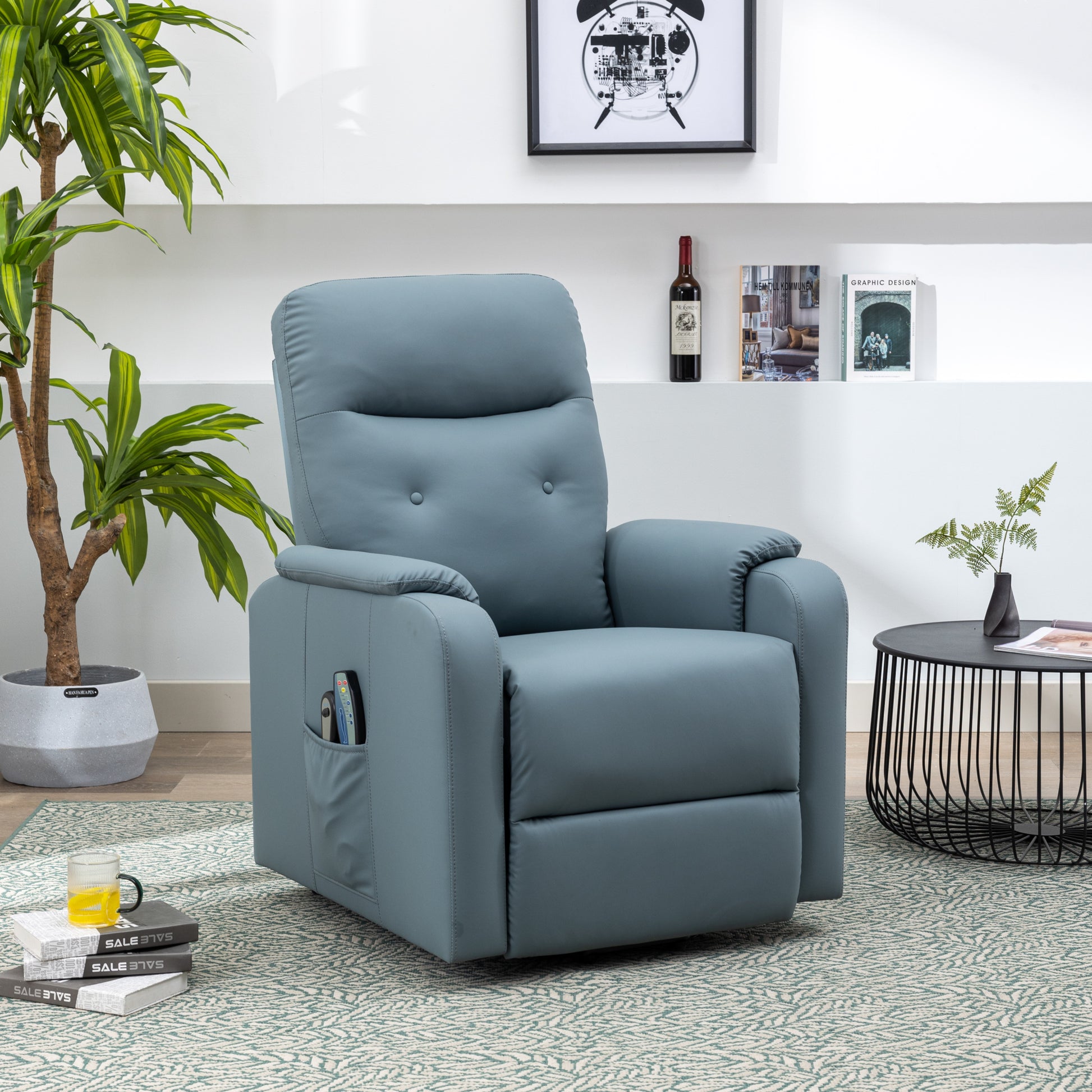 Massage Recliner Chair Electric Power Lift Chairs With Side Pocket, Ad