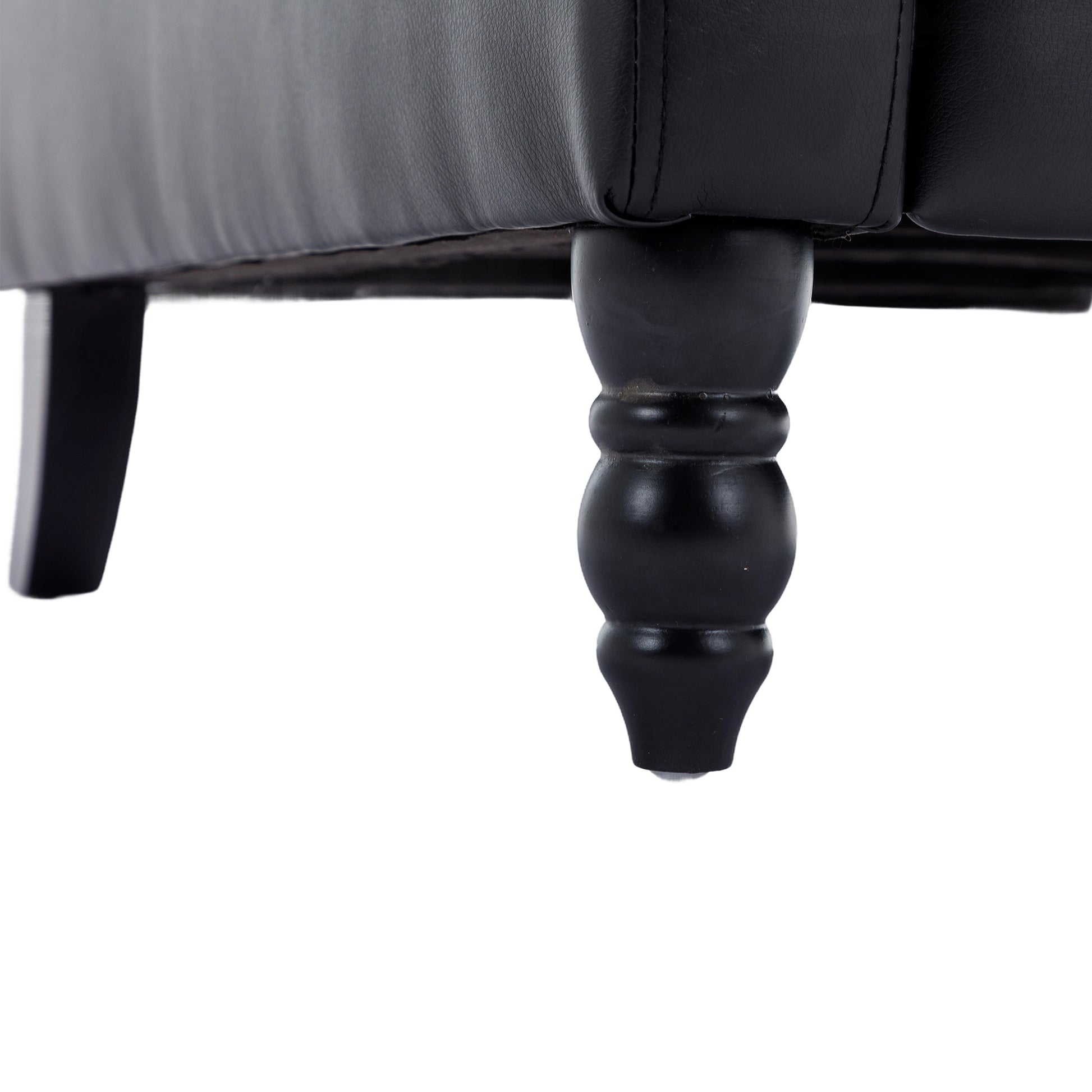 Coolmore Modern Comfortable Upholstered Leisurechair Recliner Chair For Living Room Black Primary Living Space Rubberwood Foam Pu Leather