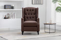 Coolmore Modern Comfortable Upholstered Leisurechair Recliner Chair For Living Room Brown Primary Living Space Rubberwood Foam Pu Leather