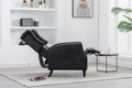 Coolmore Modern Comfortable Upholstered Leisurechair Recliner Chair For Living Room Black Primary Living Space Rubberwood Foam Pu Leather