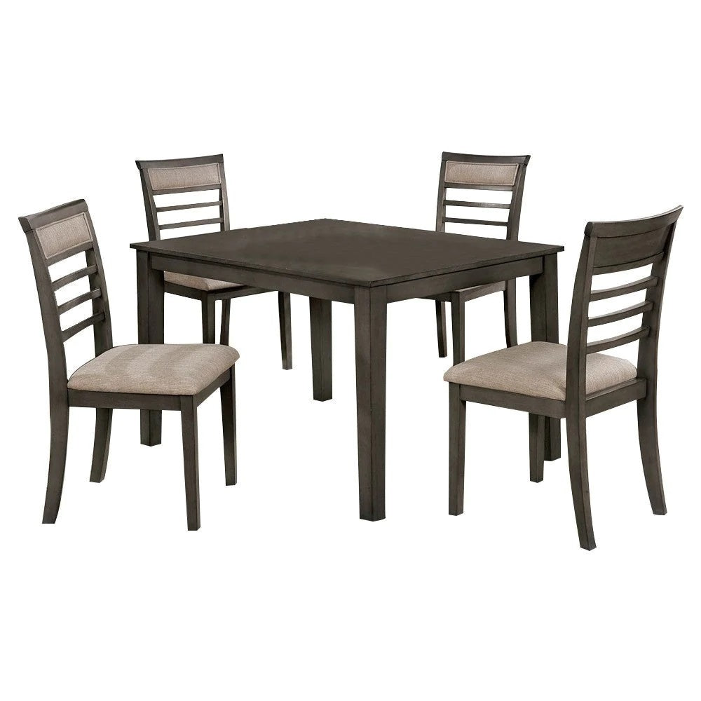 5 Pc Dining Table Set Weathered Gray Dining