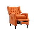 Coolmore Modern Comfortable Upholstered Leisurechair Recliner Chair For Living Room Orange Primary Living Space Rubberwood Foam Linen