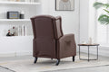 Coolmore Modern Comfortable Upholstered Leisurechair Recliner Chair For Living Room Brown Primary Living Space Rubberwood Foam Pu Leather