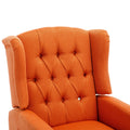 Coolmore Modern Comfortable Upholstered Leisurechair Recliner Chair For Living Room Orange Primary Living Space Rubberwood Foam Linen