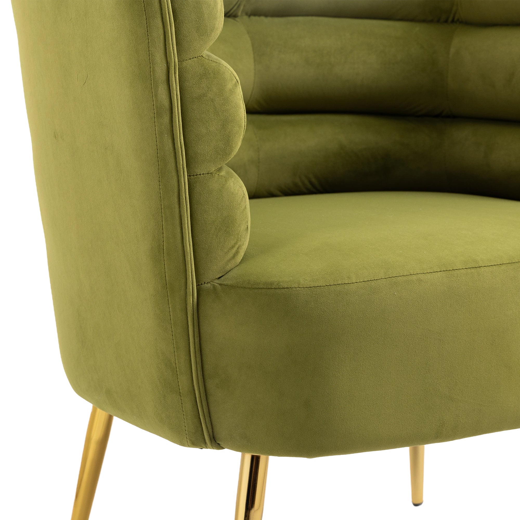 COOLMORE Accent Chair ,leisure single chair with olive green-velvet