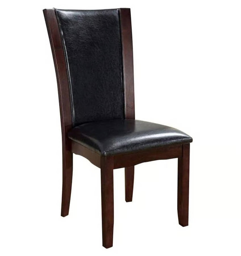 Style Comfort Contemporary 2pcs Side Chairs Dark brown-brown-dining