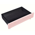 Queen Size Storage Bed Linen Upholstered Platform Bed With Two Drawers Pink Queen Pink Upholstered