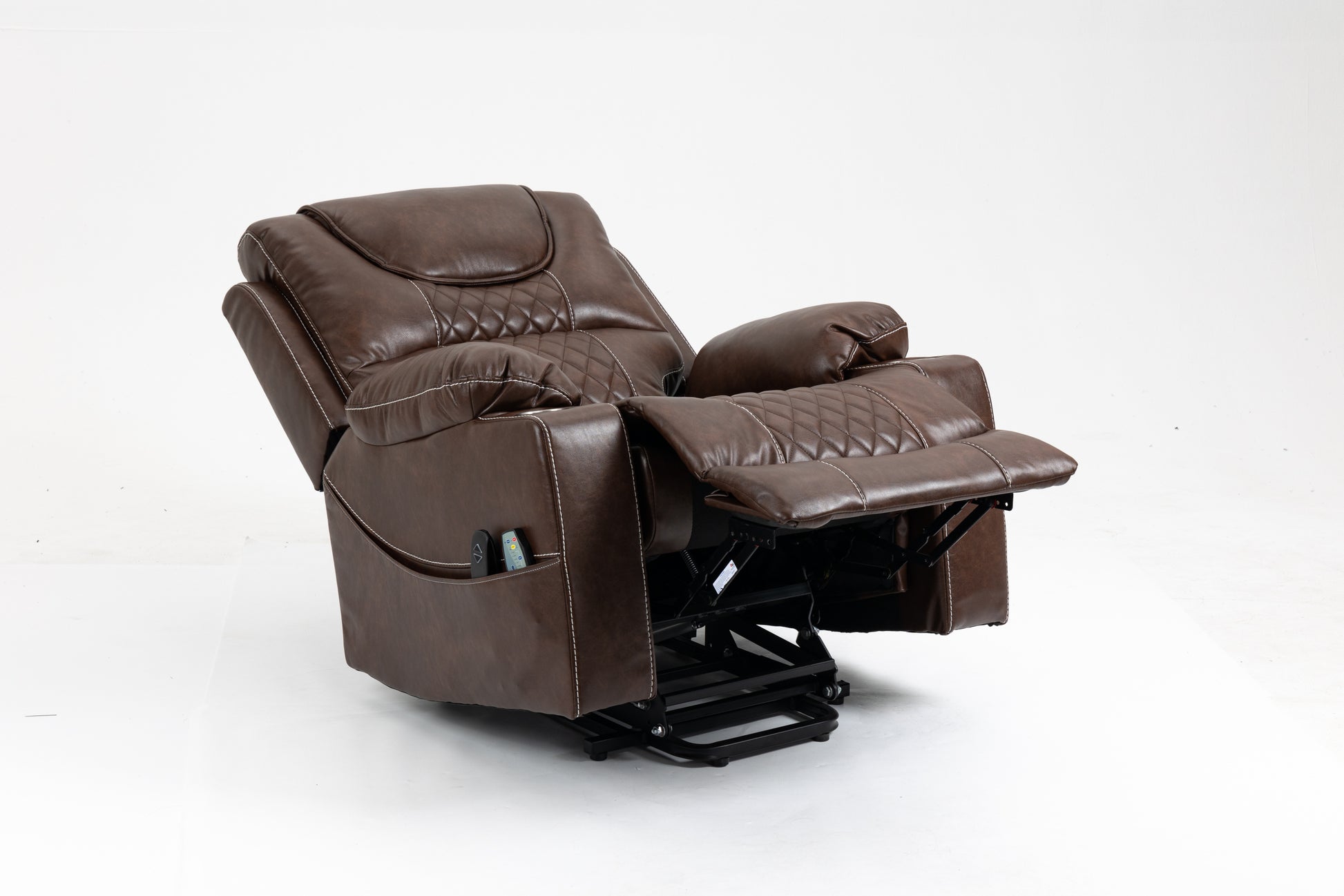 Lounge Chair Lift Chair Relax Sofa Chair Sitting Room Furniture Sitting Room Power Supply Elderly Electric Lounge Chair Brown Cotton Leather